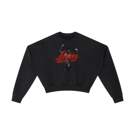 Vintage Washed Cropped Sweatshirt
