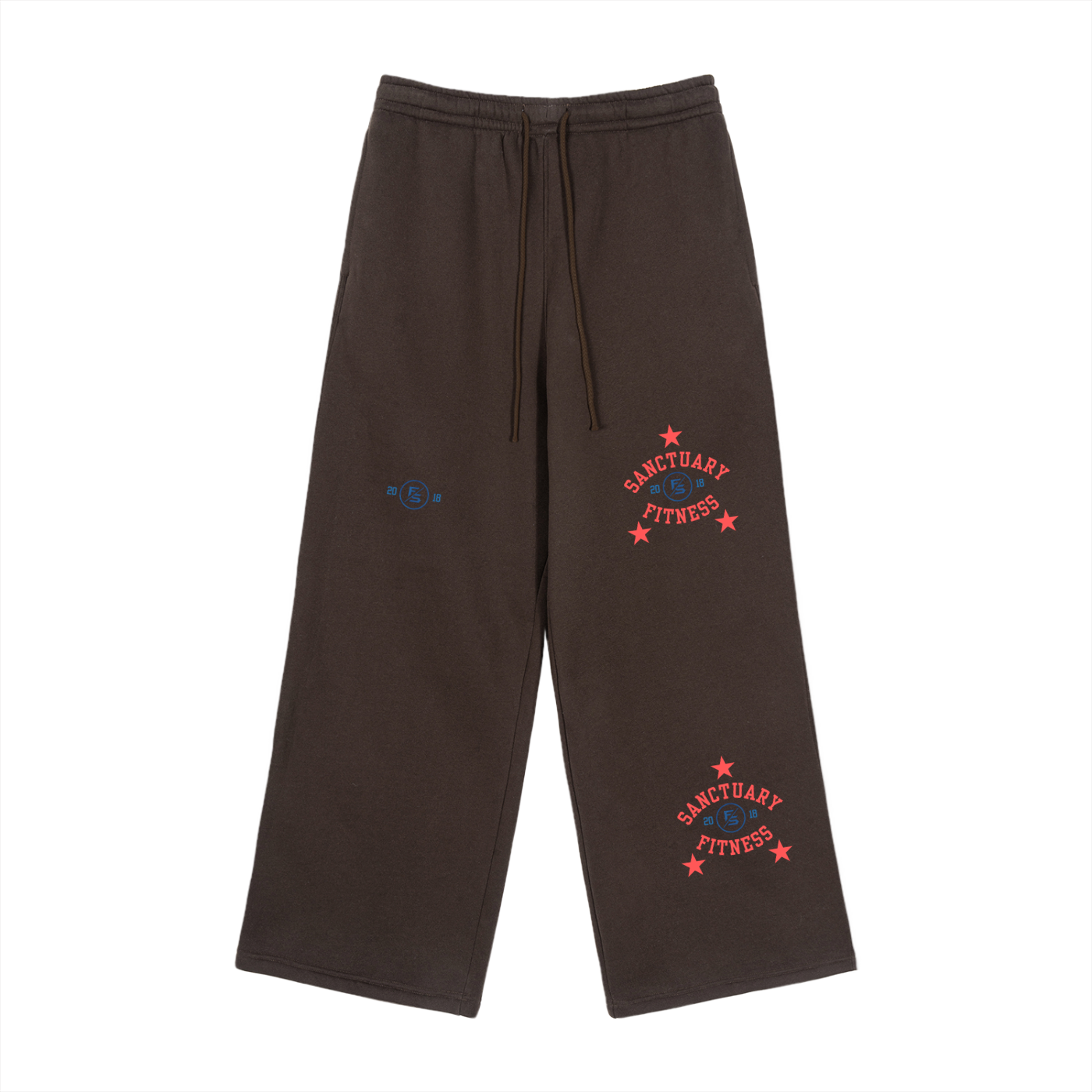 Fleece Drawstring Straight-Leg Sweatpants