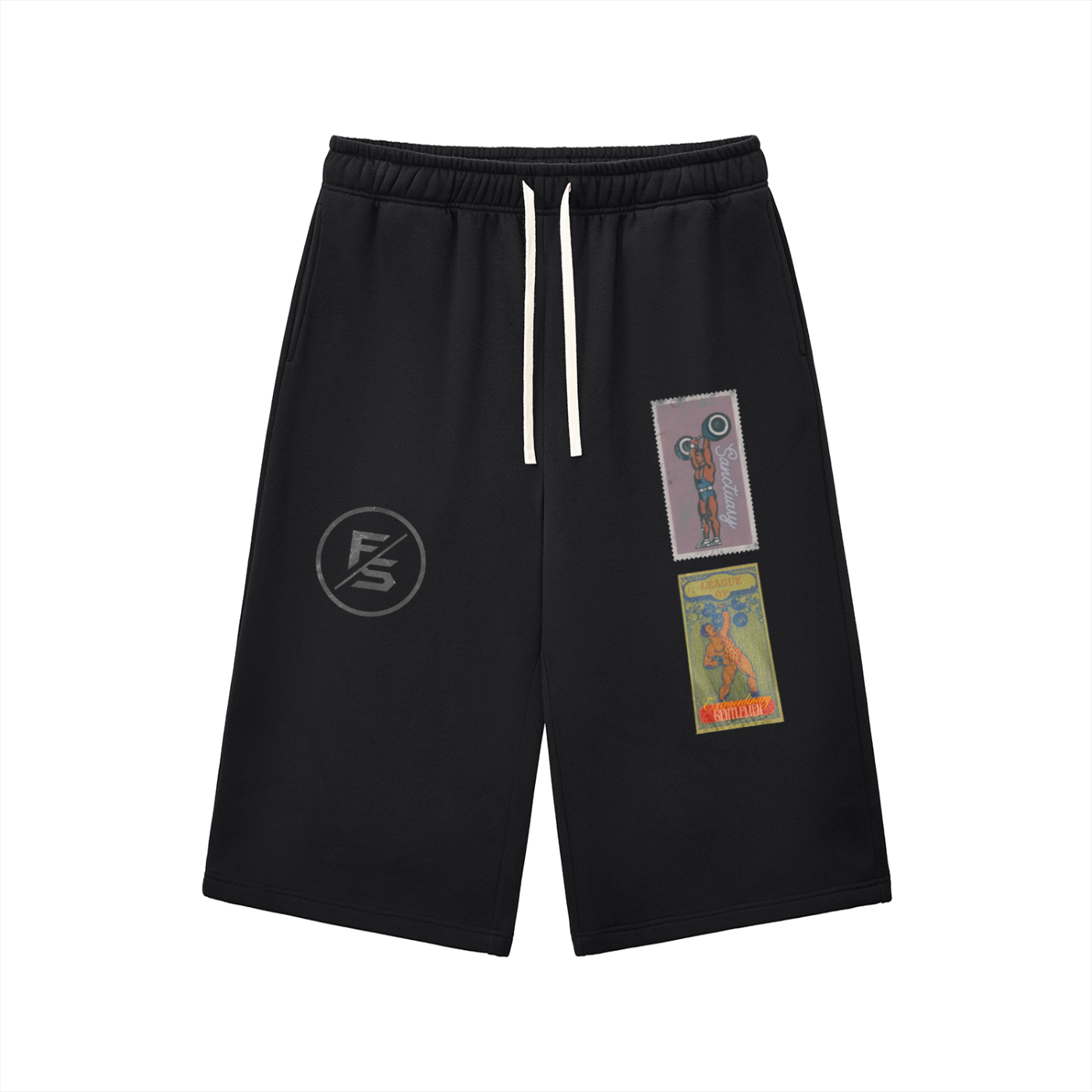 Relaxed Drawstring Three-quarter Sweatpants